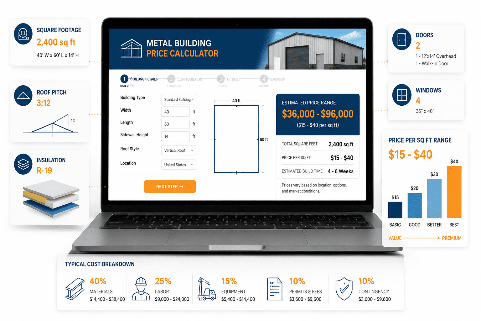 metal building price calculator