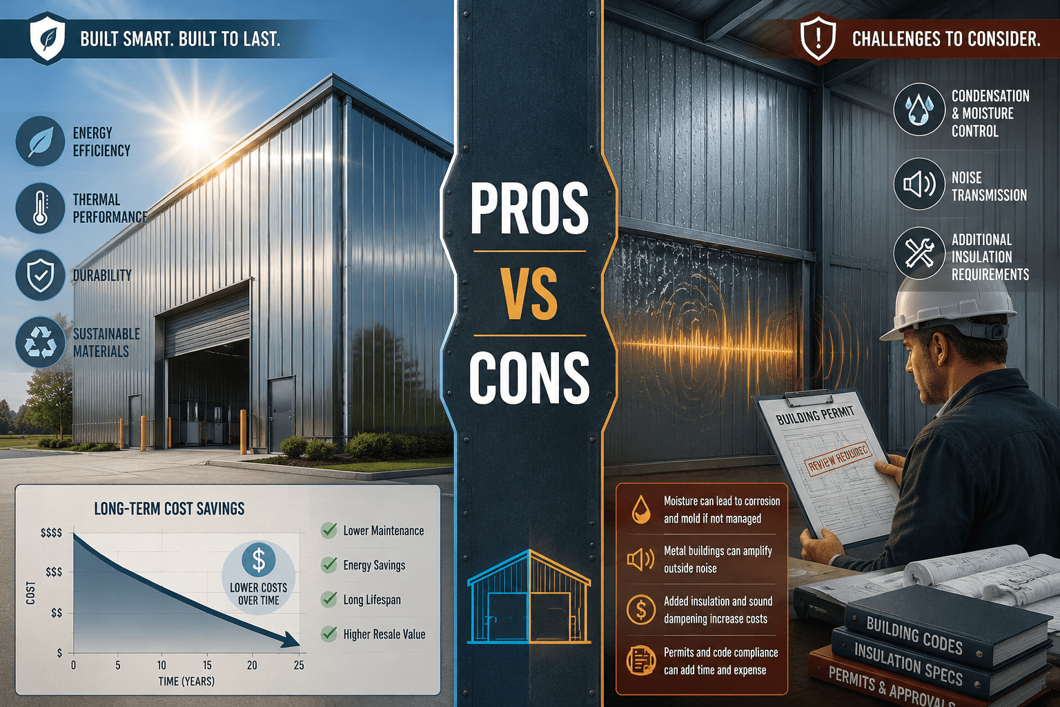 Pros and cons of metal buildings