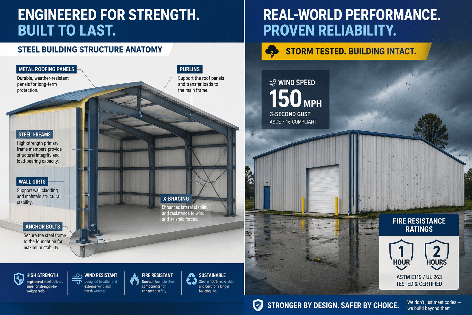 Are metal buildings safe and durable
