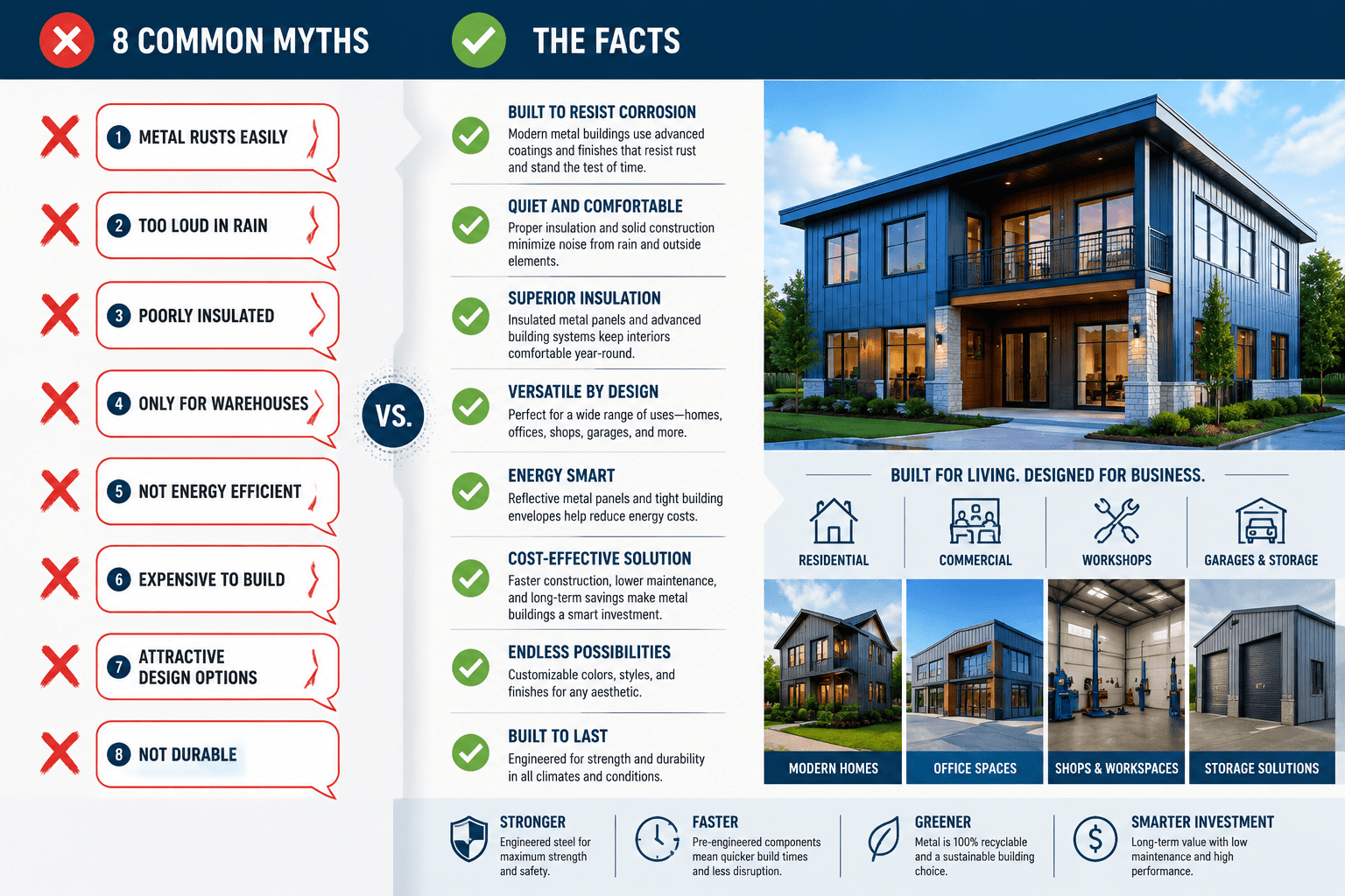 Common myths about metal buildings