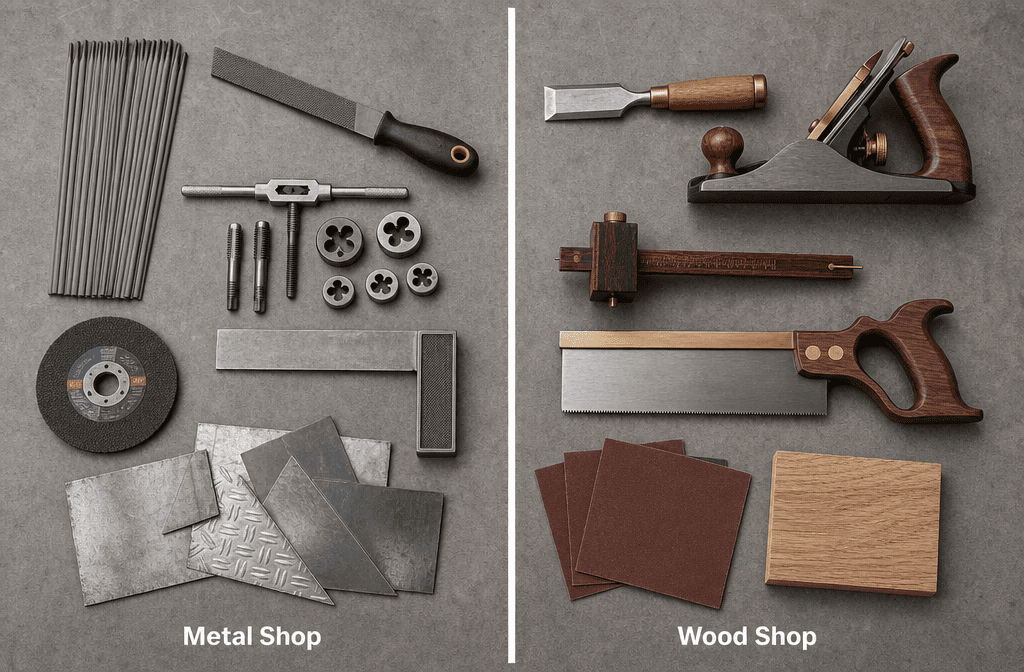 Metal show vs wood shop metal building
