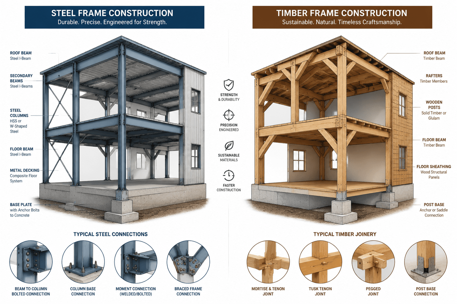 Steel frame vs wood frame - which house structure is better