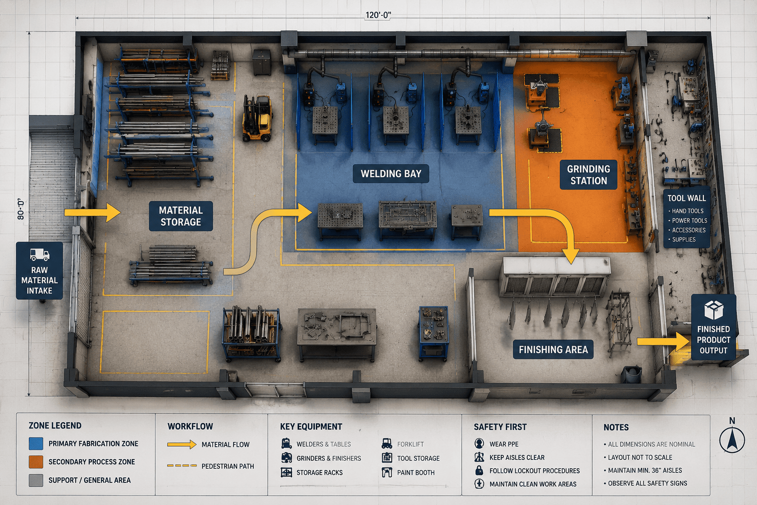 Metal shop layout ideas