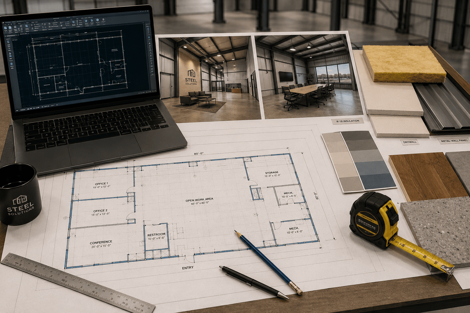 How to design a metal building interior