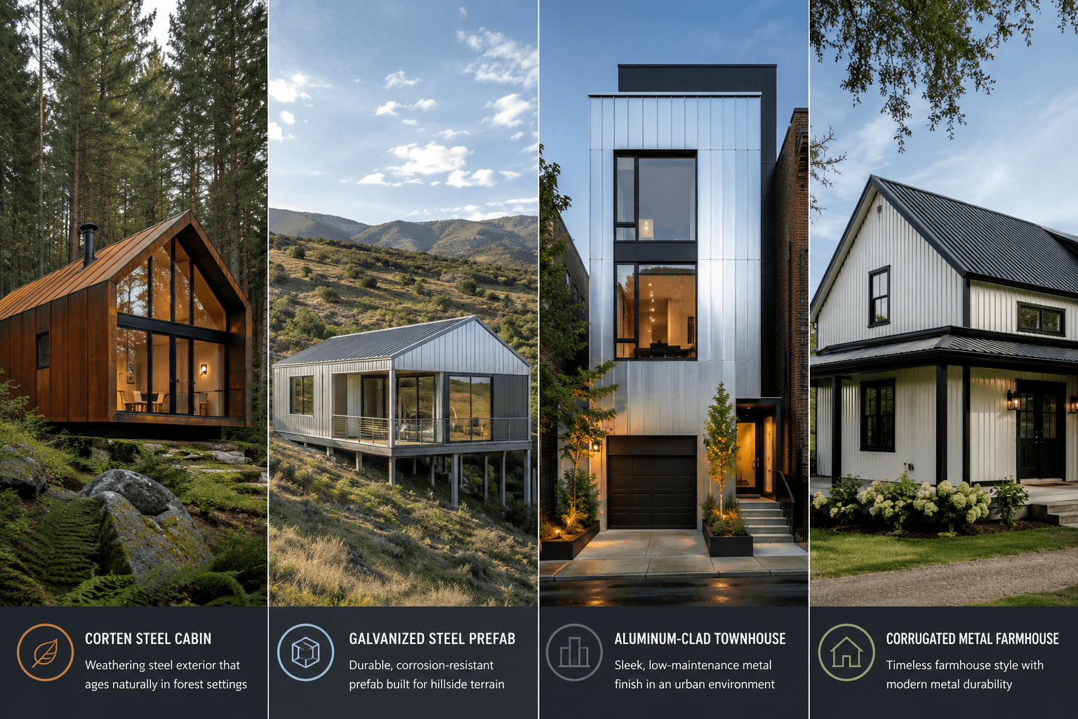 Modern metal home designs