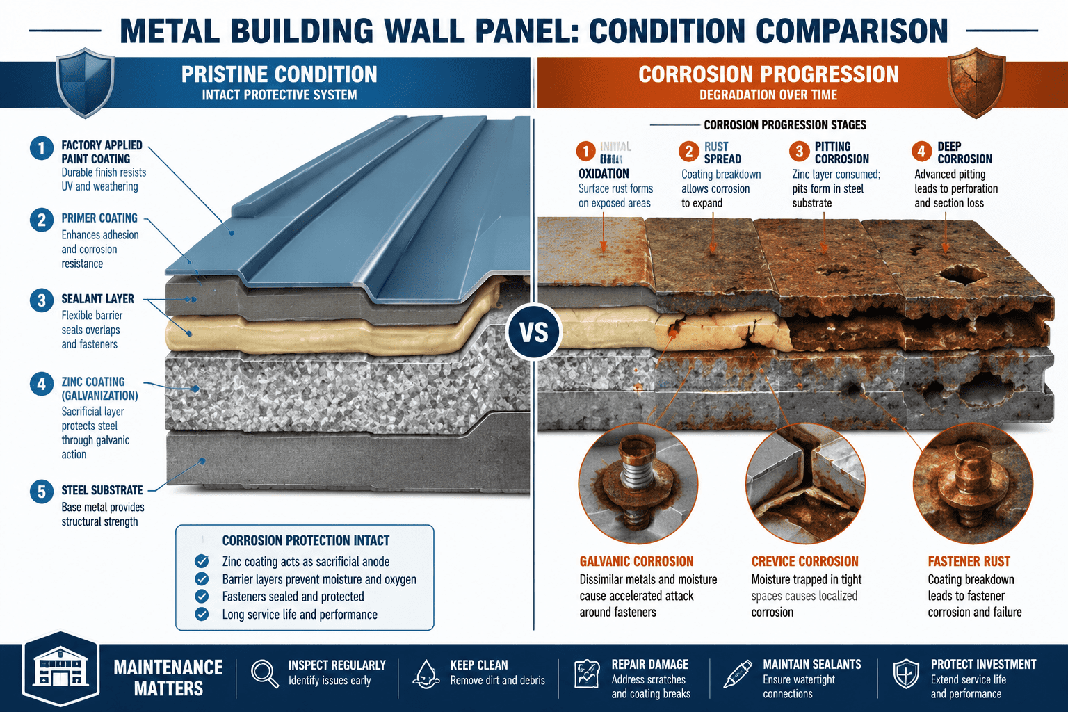 Rust issues in metal buildings
