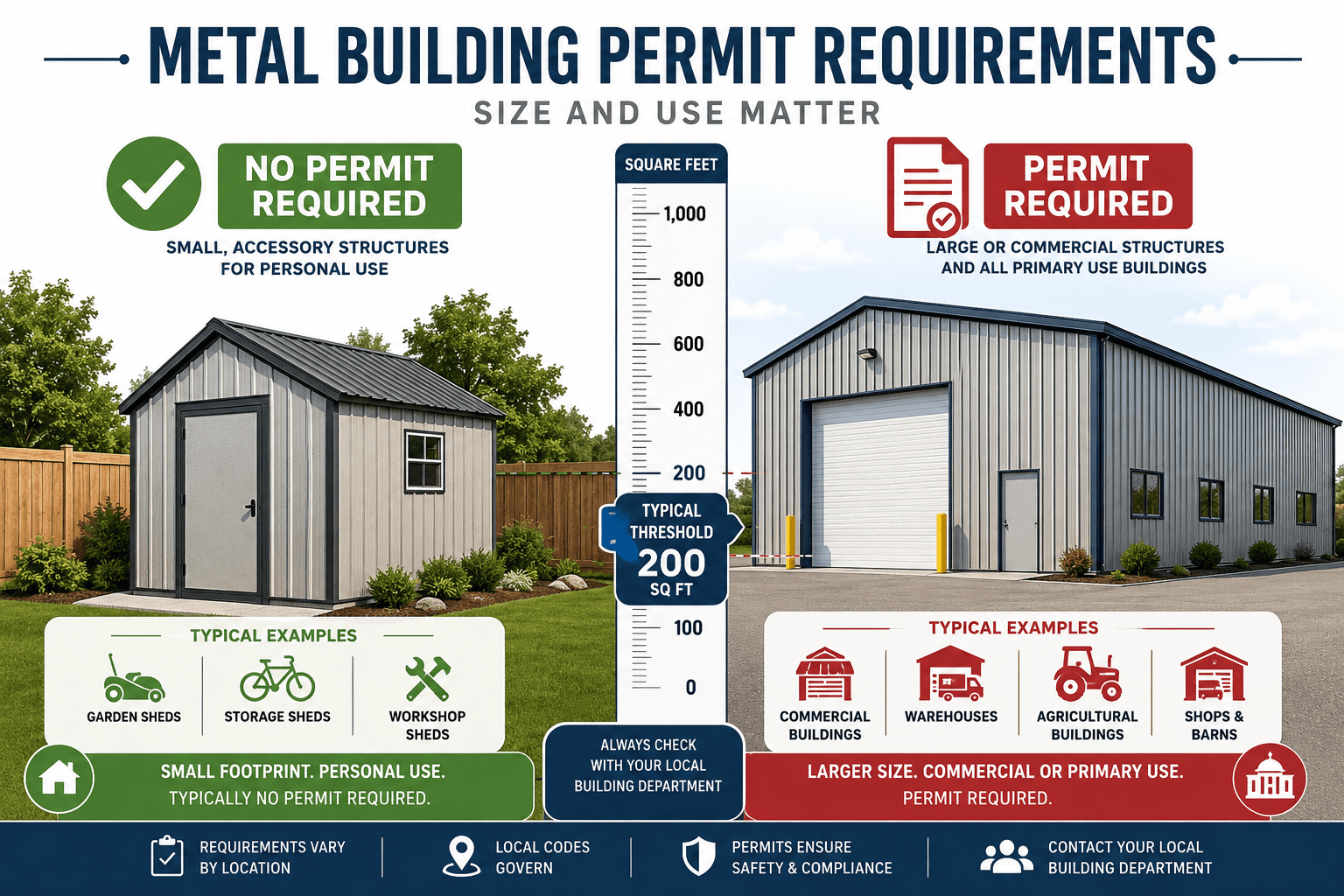 Do you need a permit for a metal building