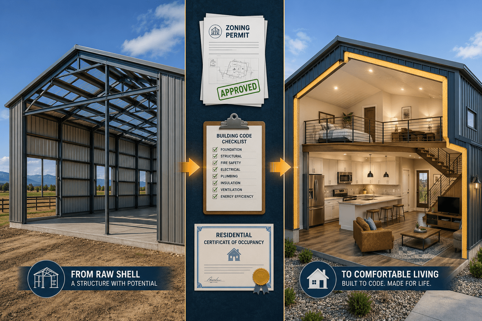 Can you live in a metal building legally