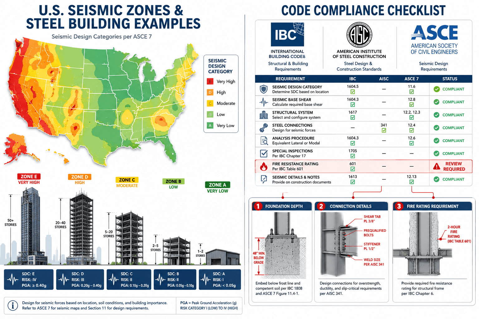 Building codes for steel buildings