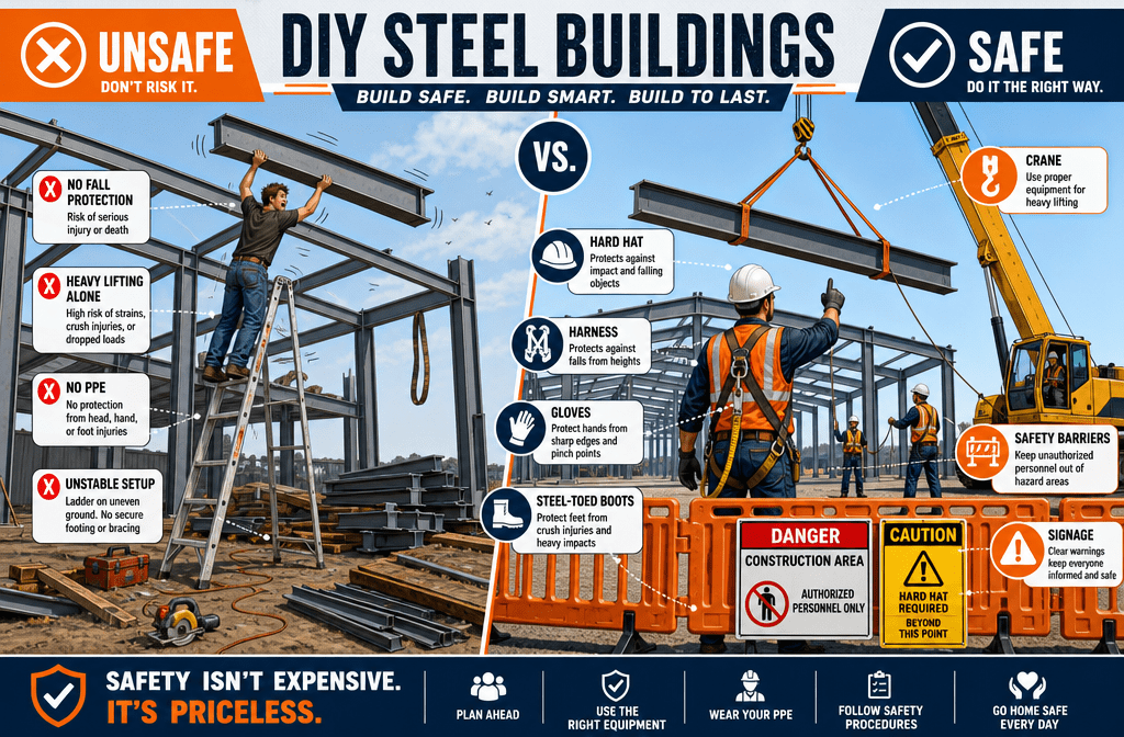 Safety tips for DIY steel buildings