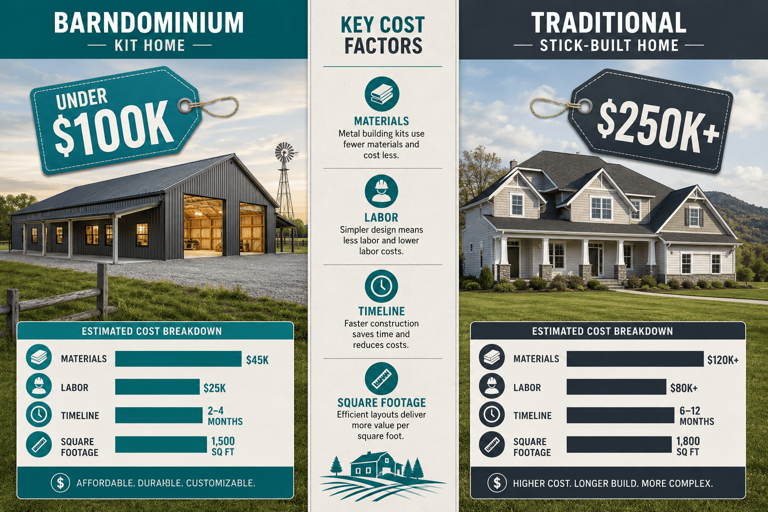 Barndominiums under 100k
