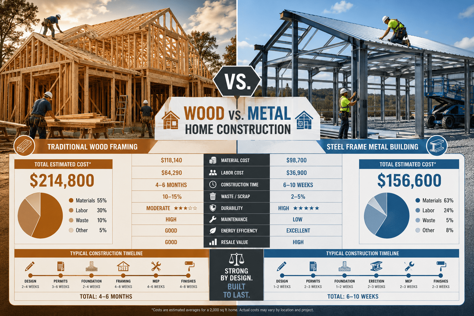 Metal buildings as houses