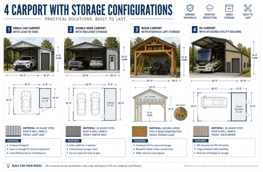 Carports with storage faqs