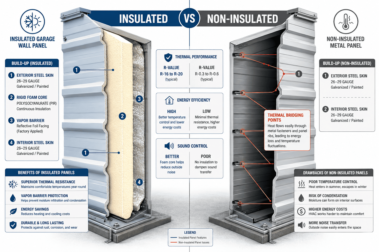 Insulated garage kits