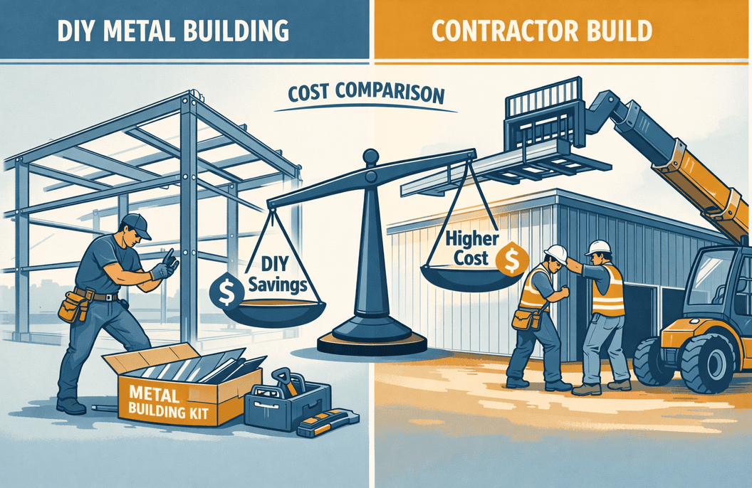 diy vs hiring a contractor for metal buildings